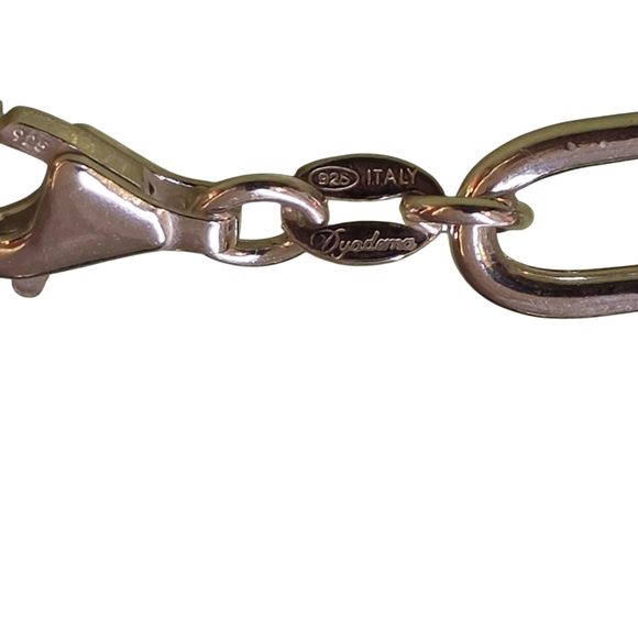 New Sterling Silver Bracelet 7.2" Made In Italy - Picture 2 of 4